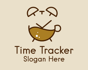 Coffee Alarm Clock Time logo design