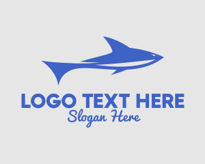 Fish - Blue Sea Shark logo design