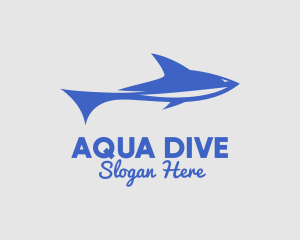 Scuba - Blue Sea Shark logo design