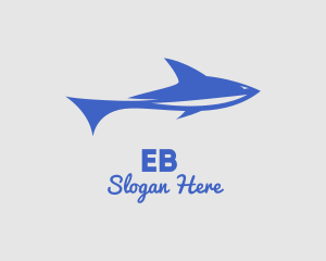 Fish - Blue Sea Shark logo design