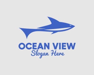 Blue Sea Shark logo design