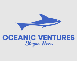 Blue Sea Shark logo design