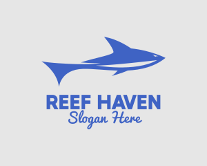 Blue Sea Shark logo design