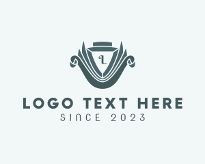 Lettermark - Elegant Hotel Shield logo design
