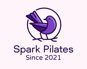 Wildlife Center - Perched Purple Sparrow logo design