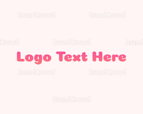 Gradient Pink Text Logo