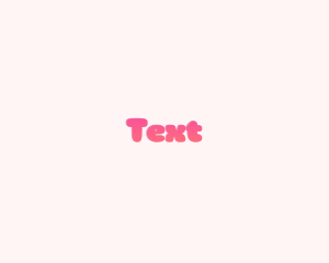 Gradient Pink Text logo design