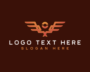 Heaven - Guardian Angel Wings logo design
