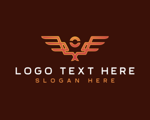 Cherub - Guardian Angel Wings logo design