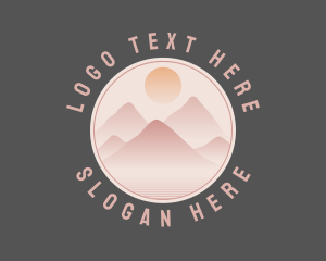 Explore - Natural Mountain Scenery logo design