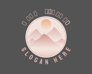 Campsite - Natural Mountain Scenery logo design