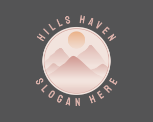 Natural Mountain Scenery logo design