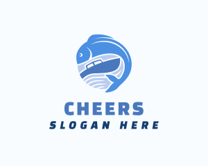 Seaman - Ocean Fishing Boat logo design