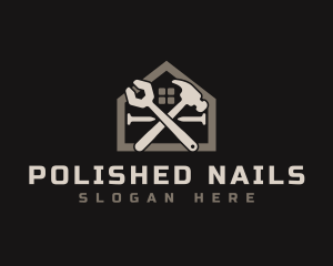 Hammer Wrench Nail logo design