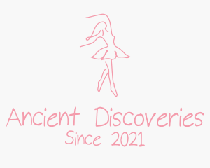 Pink Ballet Dancer logo design