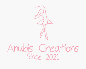 Pink Ballet Dancer logo design