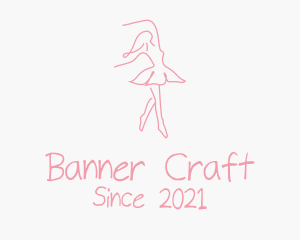 Pink Ballet Dancer logo design