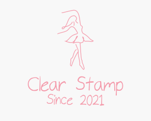 Pink Ballet Dancer logo design