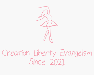 Pink Ballet Dancer logo design