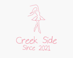 Pink Ballet Dancer logo design