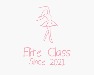 Pink Ballet Dancer logo design