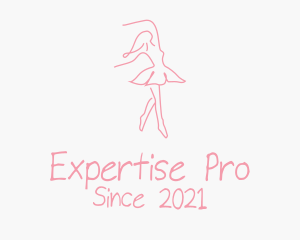 Pink Ballet Dancer logo design