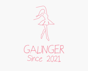 Pink - Pink Ballet Dancer logo design