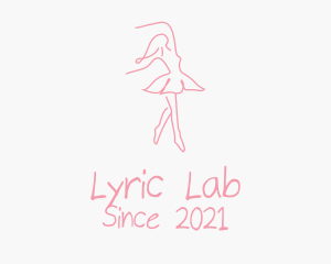 Pink Ballet Dancer logo design