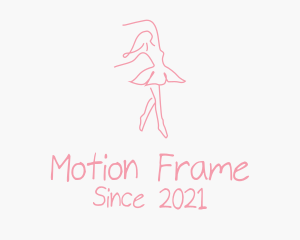 Pink Ballet Dancer logo design