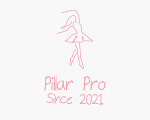 Pink Ballet Dancer logo design