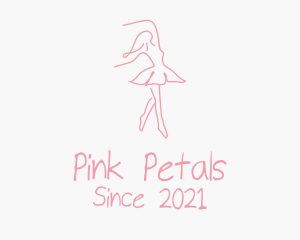 Pink - Pink Ballet Dancer logo design