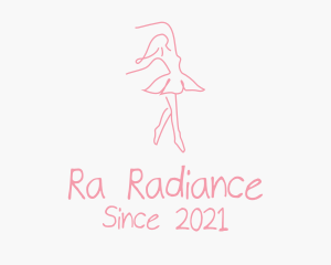 Pink Ballet Dancer logo design