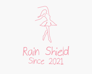 Pink Ballet Dancer logo design