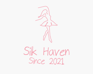 Pink Ballet Dancer logo design