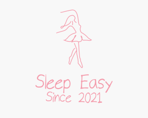 Pink Ballet Dancer logo design