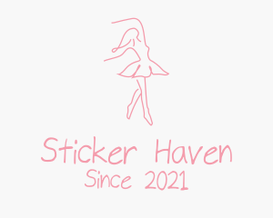 Pink Ballet Dancer logo design