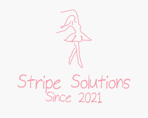 Pink Ballet Dancer logo design