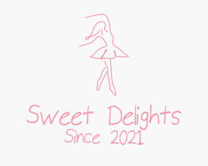 Pink Ballet Dancer logo design