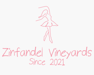 Pink Ballet Dancer logo design