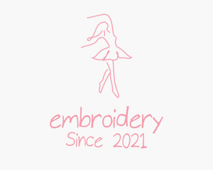 Pink Ballet Dancer logo design