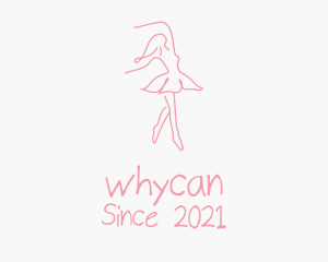 Dance - Pink Ballet Dancer logo design