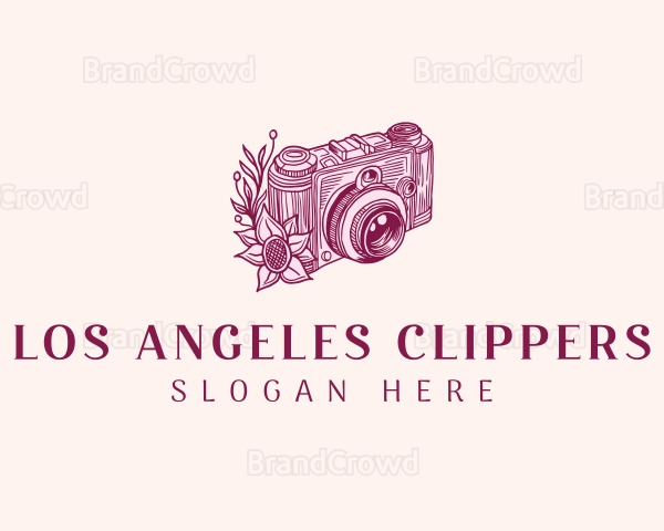 Camera Photography Floral Logo