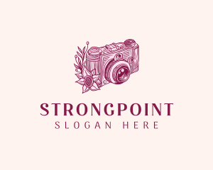 Video - Camera Photography Floral logo design