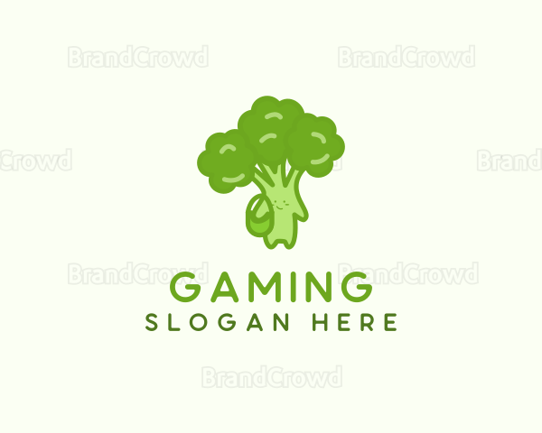 Broccoli Fresh Vegetable Vegetarian Logo