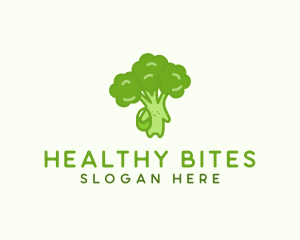 Broccoli Fresh Vegetable Vegetarian logo design