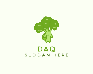 Mascot - Broccoli Fresh Vegetable Vegetarian logo design