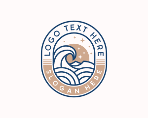 Coastal - Coastal Sea Waves logo design