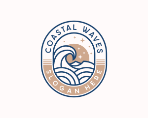 Coastal Sea Waves logo design