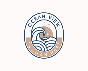 Coastal Sea Waves logo design