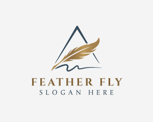 Quill Feather Pen logo design